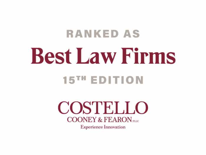 Costello, Cooney & Fearon Recognized in “Best Law Firm” Rankings as Top-Tier Syracuse Law Firm